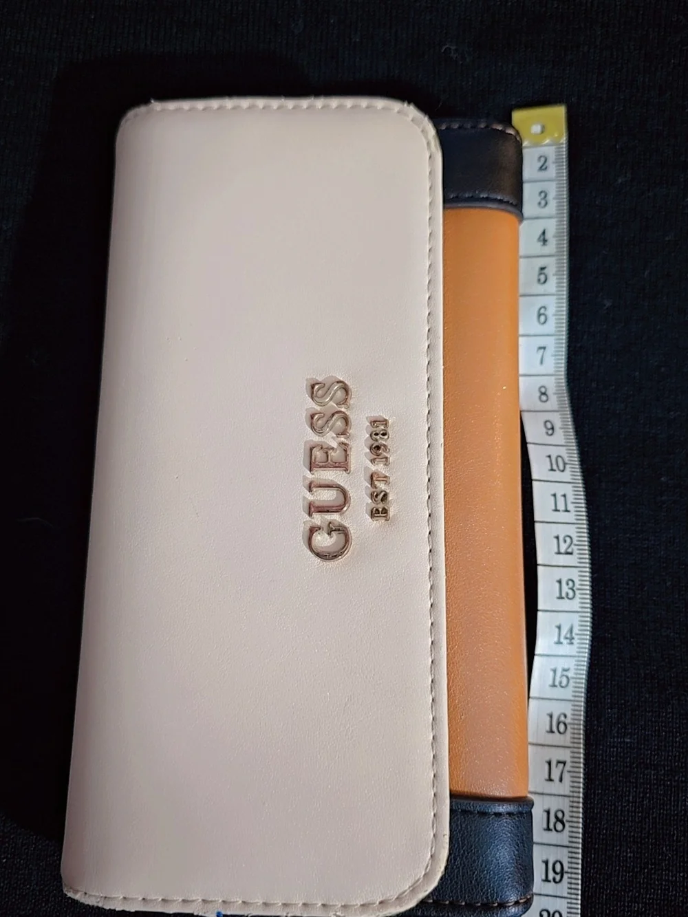 GUESS Tricolor Clutch Wallet in Blush, Tan & Black